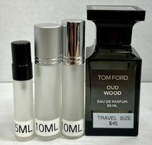 Load image into Gallery viewer, Tom Ford Oud Wood Eau de Parfum Travel Size 0.33 Fl. Oz./10 Ml. Or 0.16 Fl. Oz./5 Ml. Atomizer Spray or Roll-on Bottles