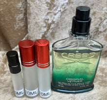 Load image into Gallery viewer, Creed Original Vetiver Travel Size 0.33 Fl. Oz. 10 Ml. or 0.16 Fl. Oz. 5 Ml. Atomizer Spray or Roll-On Bottle.