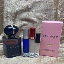 Load image into Gallery viewer, My Way Giorgio Armani Travels size 0.33 Fl. Oz. 10 Ml. Or 0.16 Fl. Oz. 5 Ml. Atomizer Spray or Roll-On Bottle