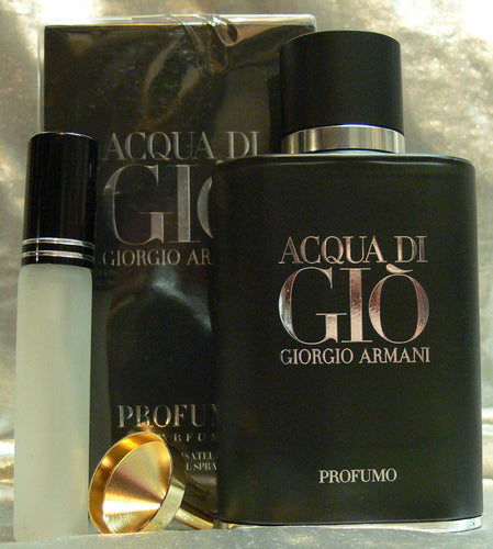 ACQUA DI GIO  PROFUMO Travel Size Parfum  0.16 FL. OZ. 5 ML ATOMIZER SPRAY OR  ROLL-ON BOTTLE