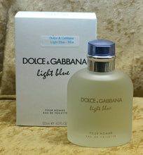 Load image into Gallery viewer, DOLCE&amp;GABBANA LIGHT BLUE POUR HOMME FOR MEN EAU DE TOILETTE 4.2 FL. OZ. 125 ML TESTER SPRAY