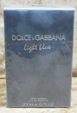 Load image into Gallery viewer, DOLCE&amp;GABBANA LIGHT BLUE POUR HOMME FOR MEN EAU DE TOILETTE 6.7 FL. OZ. 200 ML