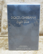 Load image into Gallery viewer, DOLCE&amp;GABBANA LIGHT BLUE POUR HOMME FOR MEN EAU DE TOILETTE 2.5 FL. OZ. 75 ML
