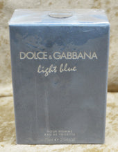 Load image into Gallery viewer, DOLCE&amp;GABBANA LIGHT BLUE POUR HOMME FOR MEN EAU DE TOILETTE 2.5 FL. OZ. 75 ML