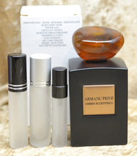 Load image into Gallery viewer, Amber Eccentrico Armani Prive Giorgo Armani Eau de Parfum Travel Size 0.33 Fl. Oz. 10 Ml. or 0.16 Fl. Oz. 5 Ml Atomizer Spray or Roll-on Bottle
