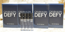 Load image into Gallery viewer, DEFY CALVIN KLEIN EAU DE PARFUM 4X SAMPLE 0.04 FL. OZ 1.2 ML SPRAY