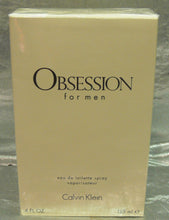 Load image into Gallery viewer, OBSESSION FOR MEN EAU DE TOILETTE SPRAY 4.O OZ 125 ML