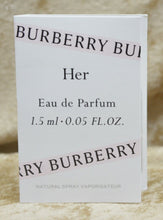 Load image into Gallery viewer, BURBERRY HER EAU DE PARFUM SAMPLE 0.05 ML 1.5 ML SPRAY