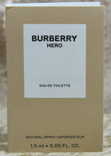 Load image into Gallery viewer, BURBERRY HERO FOR MEN 1X SAMPLE EAU DE TOILETTE 0.05 FL. OZ. 1.5 ML SPRAY