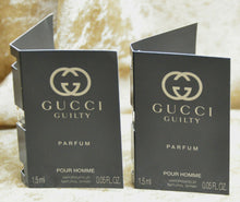 Load image into Gallery viewer, GUCCI GUILTY POUR HOMME PARFUM 2 x SAMPLES 0.06 FL. OZ. 1.5 ML SPRAY
