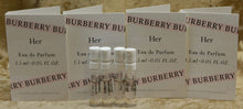 Load image into Gallery viewer, BURBERRY HER EAU DE PARFUM 4 X SAMPLE 0.05 ML 1.5 ML SPRAY