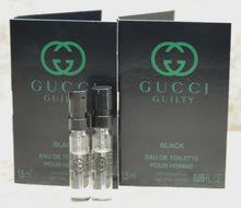 Load image into Gallery viewer, GUCCI GUILTY BLACK POUR HOMME EDT 2 x SAMPLES 0.05 FL. OZ. 1.5 ML SPRAY